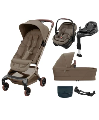 Maxi Cosi Maxi-Cosi Fame Cabin Pushchair Bundle with Maxi-Cosi Coral Slide Pro Car Seat & Base (4 Pieces) -Truffle