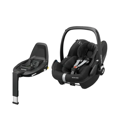 Maxi Cosi Pebble Pro I-Size Group 0+ Car Seat with FamilyFix3 Base - Essential Black