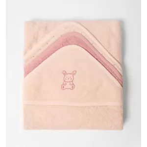 Maybe Baby Cuddle And Dry Hood Pink Towels 3 Pack