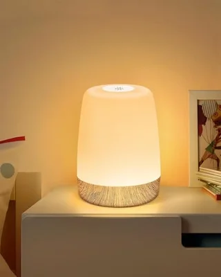 MEDE Night Light, Dimmable Bedside Lamps with RGB for Toddler, Kids, Adults - Brown / 9 Cm (L) X 9 Cm (P) X 12.5 Cm (A)