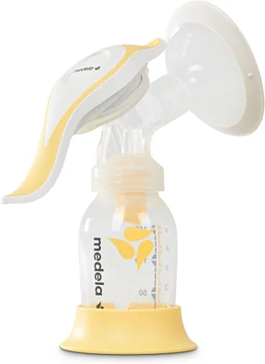 Medela Harmony Manual Breast Pump, Compact Swiss Design with PersonaFit Flex Shields and Medela's 2-Phase Expression Technology