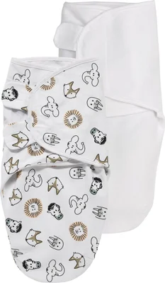 Meyco Baby swaddlemeyco inbakerdoek - 2-pack - maanden - Animal Multicolor