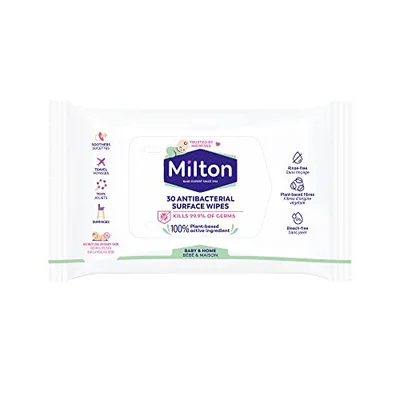 Milton Antibacterial Surface Wipes 30 Wipes - 7 packs - 7 count (Pack of 30)