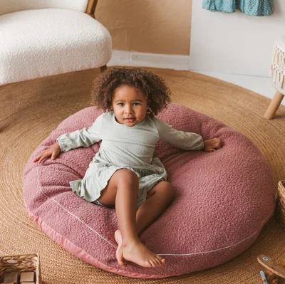 MiniCamp Boucle Floor Cushion - Rose