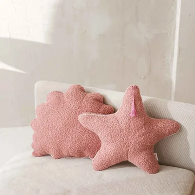 MiniCamp Boucle Seashell & Starfish Cushions - Rose