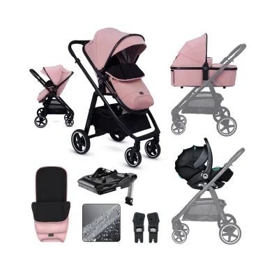 miniuno Toura Travel System with Lie Flat i-Size Carseat & Isofix Base