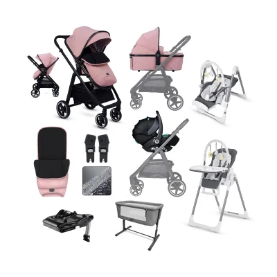 miniuno VenToura Bundle Package with Sleeptite2 Crib & Yumo2 Plus Highchair - Grey