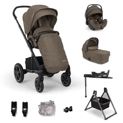 Mixx Next + ARRA Flex Travel System- Pistachio - Without Footmuff + Cup Holder; Without Changing Bag