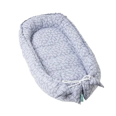 molis&co - Baby Nest Pod for Newborn - Blue Garden / 19.69 inches (W) x 35.43 inches (L) x 0.1 cm (H)