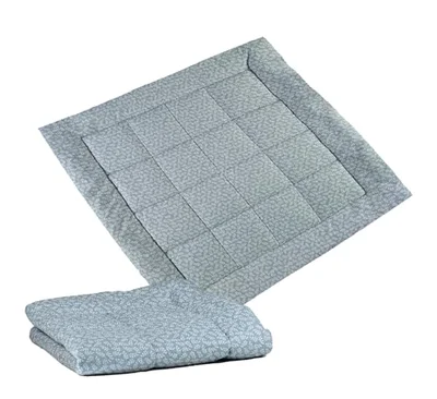 molis&co - Baby Play Mat for Floor 120x120 cm - Extra Thick 5 cm Soft Playmat for Newborns in a Stylish Unisex Design - 100% Cotton (Oeko-TEX) - Machine Washable (Mint Tea)