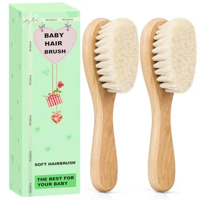 Molylove 2 Piece Baby Hair Brush Set
