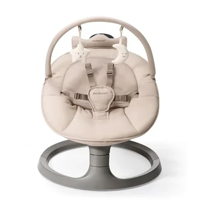 Momcozy 2-in-1 Electric Baby Swing, Convertible to Toddler Seat up to 30kg - Khaki