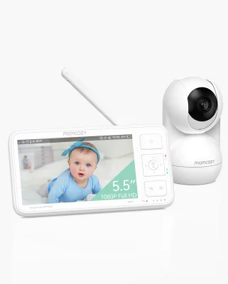 Momcozy 5.5-inch Full HD Video Baby Monitor - BM03 | Camera Quantity: BM03 with 1 Camera & 1 SD card | Plugs: US/CA Plugs