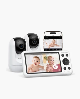 Momcozy 5-Inch Dual-mode Smart Baby Monitor with 2 Camera - UK Plugs