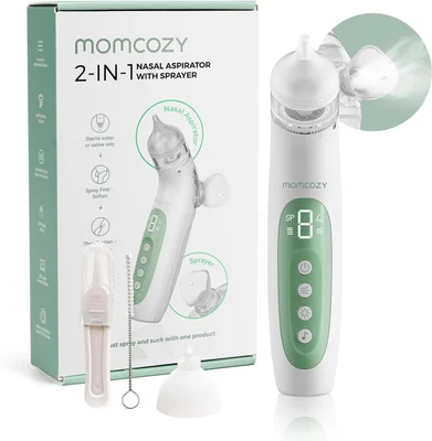 Momcozy BN007 2-in-1 Electric Nasal Aspirator for Babies with Spray