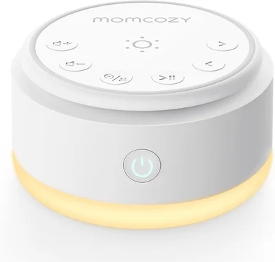 Momcozy Sound Machine for Baby-20 Soothing Sounds & Touch Warm Light Portable White Noise for Kids & Adults for Sleeping Timer and Memory | Ideal Travel Companion & Nursery Must-Have & Outing