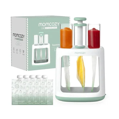 Momcozy Squeeze Station Baby Food Maker - White / Green - White