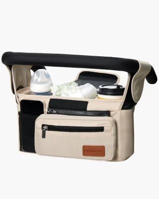 Momcozy Stroller Organizer - All-in-One Cup Holder & Pet Strollers - Khaki