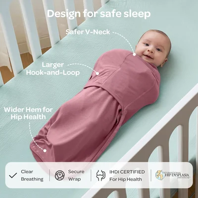 momcozy Swaddles for Newborns 0-3 Months, Quiet Fastener Swaddle Wrap, Easy for New Parents, Reduces Startle Reflex, 2-Pack, Gray & Blue — image 3