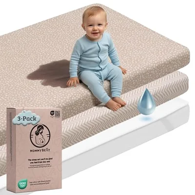 Mommybelly Pram, Carrycot & Moses Basket Sheet Set – 35 x 75 cm