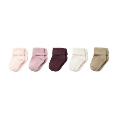 MORI 5pk Ribbed Socks - Pink
