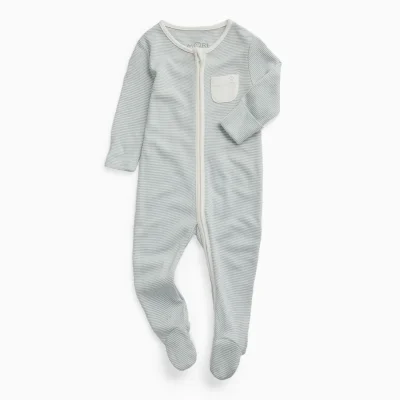 MORI Clever Zip Sleepsuit - Blue Stripe