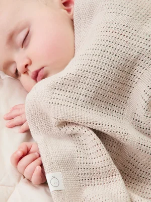 MORI Neutral Biscuit Brown Blend Cellular Baby Blanket - Neutral Biscuit Brown / ONE