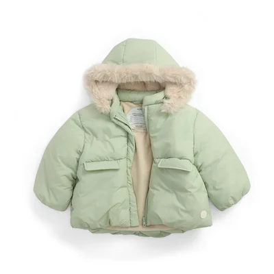 MORI Padded Coat & Detachable Hood - Sage
