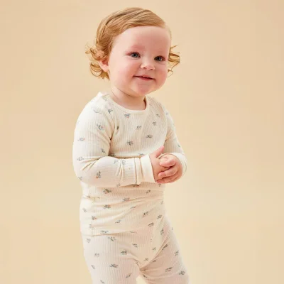 MORI Ribbed Floral Print Pyjamas - Floral Print — image 4