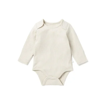 MORI Ribbed Short Sleeve Bodysuit - Blue