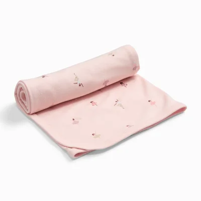 MORI Signature Baby Blanket - Ballerina Print - Pink