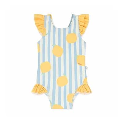 MORI Stripe Swimsuit - Lemon & Blue Stripe