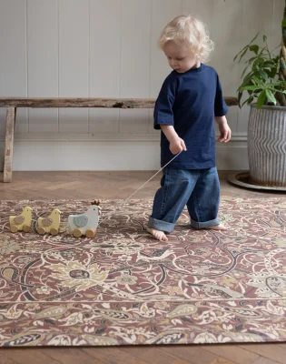 Morris & Co. The Bullerswood Madder Gold Playmat - Gold / Compact Size | 185 x 125cm
