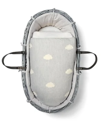 Mamas & Papas 2 Pack Moses Basket/Carrycot Fitted Sheets, Cream (78x35x10cm)