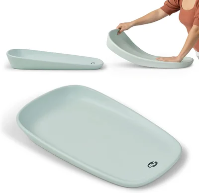 Ms BabyWorld Schuimige antislip EVA babyaankleedkussen - waterdicht, gemakkelijk schoon te maken, compact voor reizen en dagelijks gebruik | van 0 m tot 12 maanden | 67x41x10 (Mint) (Mint)