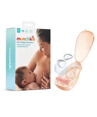 Munchkin Flow 20mm Nipple Shield+ - Clear