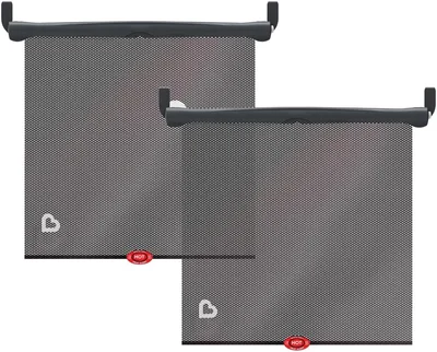 Munchkin White Hot Car Window Shade Set of 2 | Baby Sun Shades with UV Protection for Kids | Removable Sun Shade Set with Heat Indicator fits Most Vehicles| Essential Travel & Baby Car Accessories - 2 Pack