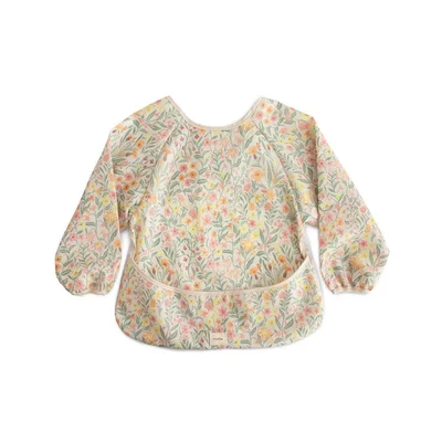 Mushie Long Sleeve Bib - Pastel Blooms - Multicoloured / 6-24m