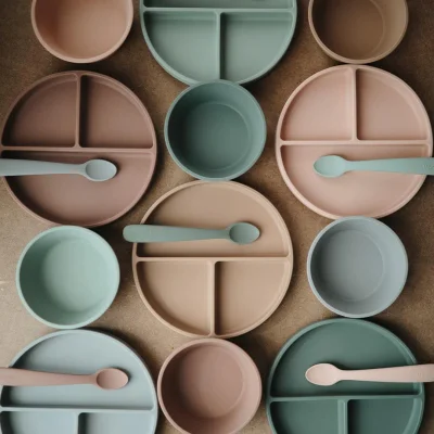 Mushie Silicone Suction Plate - Stone — image 5