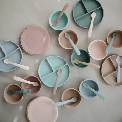 Mushie Silicone Suction Plate - Stone — image 9