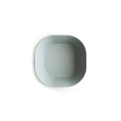 Mushie Square Dinnerware Bowls - Sage - 2 Pack
