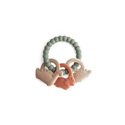 Mushie Teething Ring - Dinosaurs