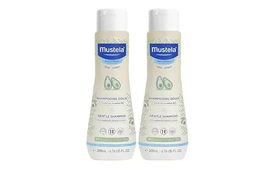 Mustela Gentle Shampoo 200ml โ Pack of 2 | Tear-Free Baby Hair & Scalp Cleanser | Gentle, Nourishing & Hypoallergenic for Newborns & Infants - 100 ml (Pack of 2)