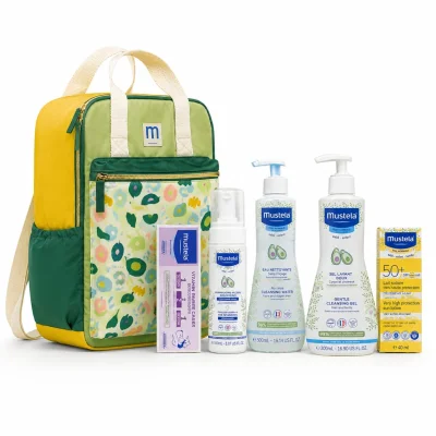 Mustela New Born Baby Gift Set โ 5 Essential Baby Care Products in Deluxe Bag - Default