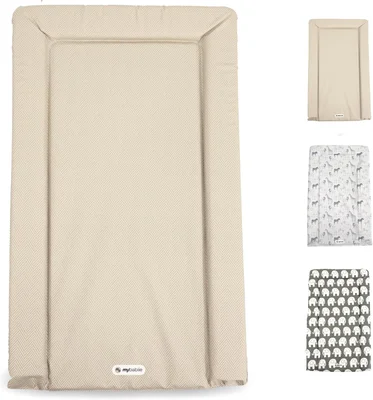 My Babiie Changing Mat - Oatmeal Herringbone