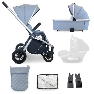 My Babiie MB450 2-in-1 Pushchair & Carrycot- Steel Blue - Blue