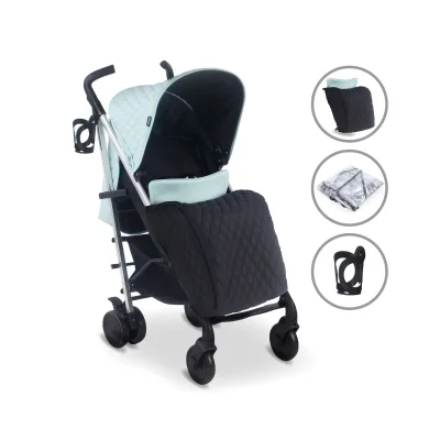 My Babiie MB51 PLUS Stroller - Quilted Aqua (MB51BFQA)