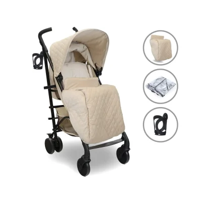 My Babiie MB51 PLUS Stroller - Quilted Aqua (MB51BFQA)