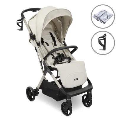 MBX7 Plus Auto-Fold Compact Stroller- Ivory - Cream