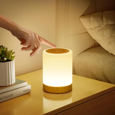 Touch dimmable night table lamp, 5 modes & 256 RGB color change, warm LED night light for children, USB rechargeable power lamp touch lamp with timer, wireless table lamp for bedroom living room